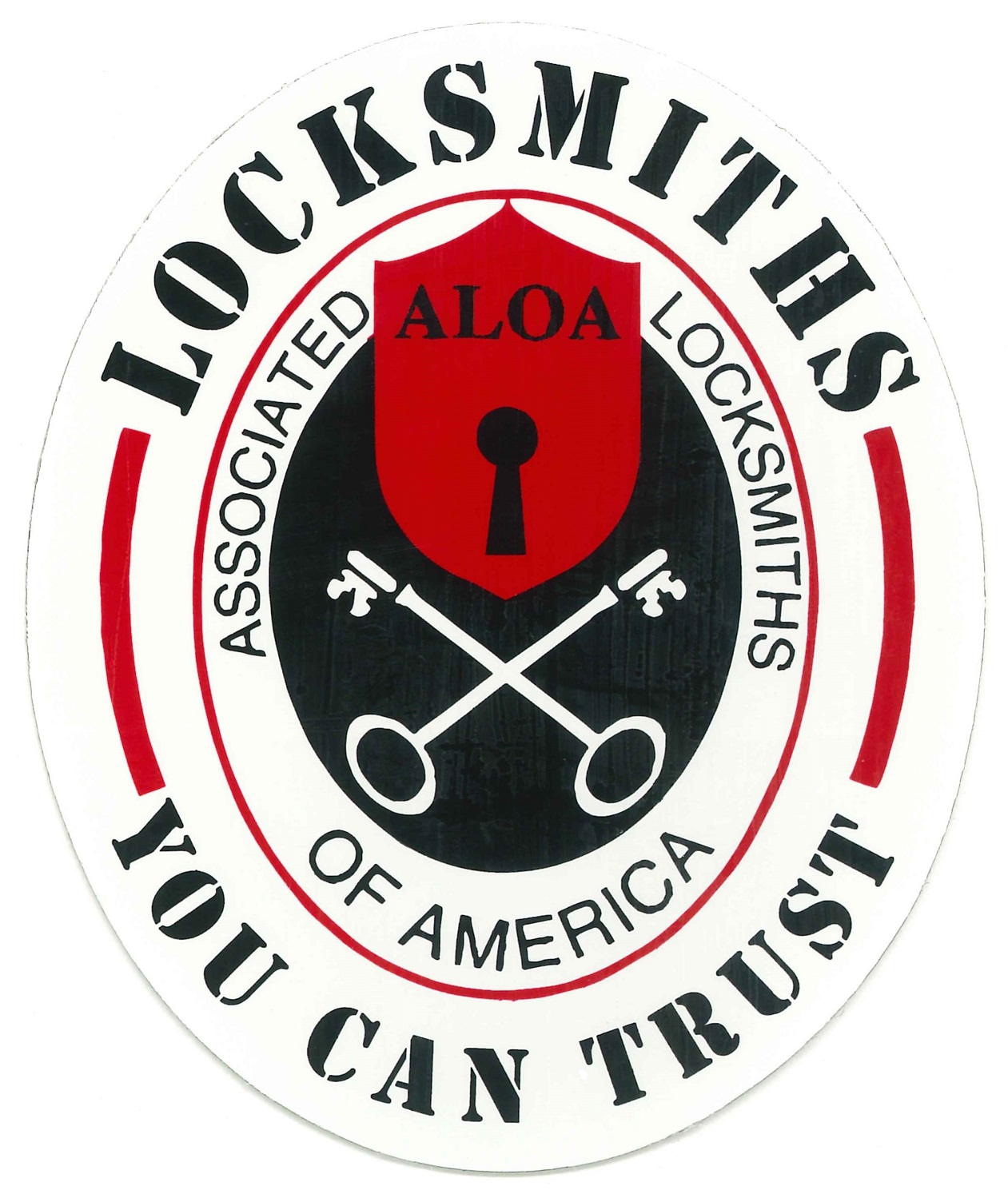 ALOA Decal - Small - Double Sided - Locksmiths You Can Trust